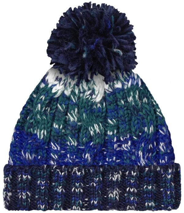 Corkscrew Pom Pom Beanie, Alpine Blues