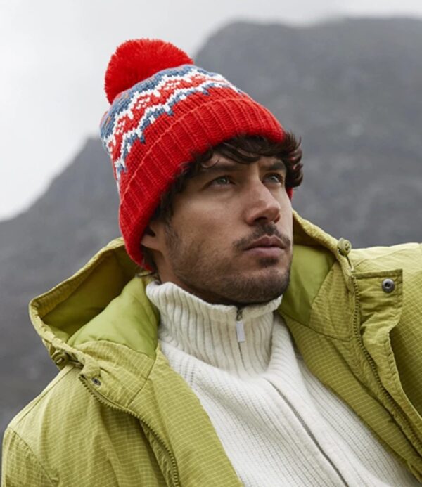 WH-BLANK-BN-UN-AlpineRacer-model-front Retro Ski Beanie, Alpine Racer