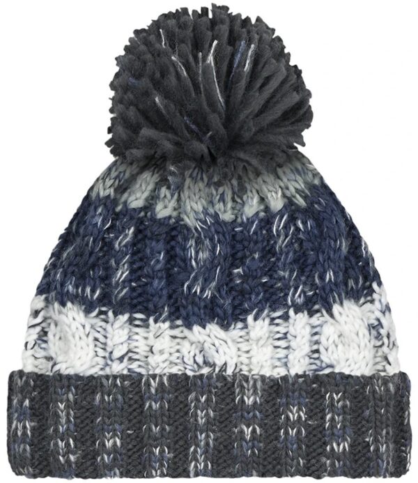 Corkscrew Pom Pom Beanie, Arctic Dawn