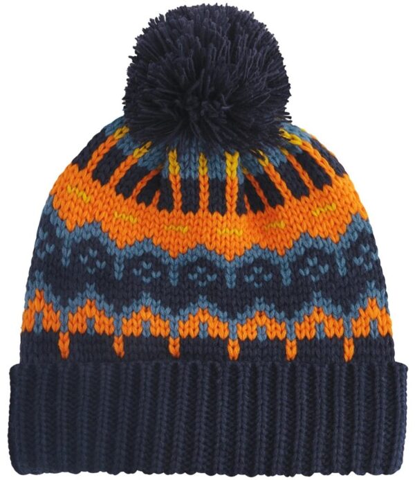 WH-BLANK-BN-UN-BlazingBlue-front Retro Ski Beanie, Blazing Blue