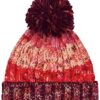 Corkscrew Pom Pom Beanie, Cherry Sherbet