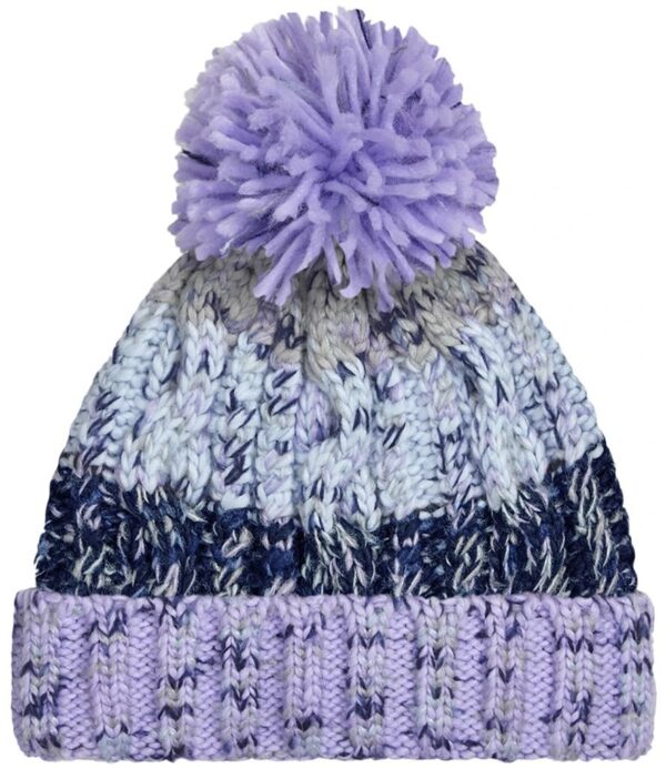 Corkscrew Pom Pom Beanie, Lavender Fizz