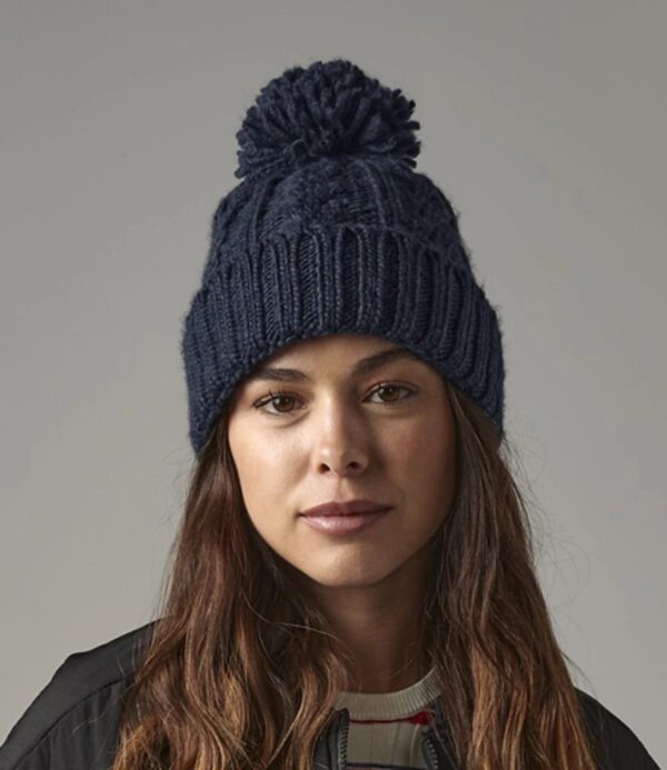 Cable Knit Melange Beanie