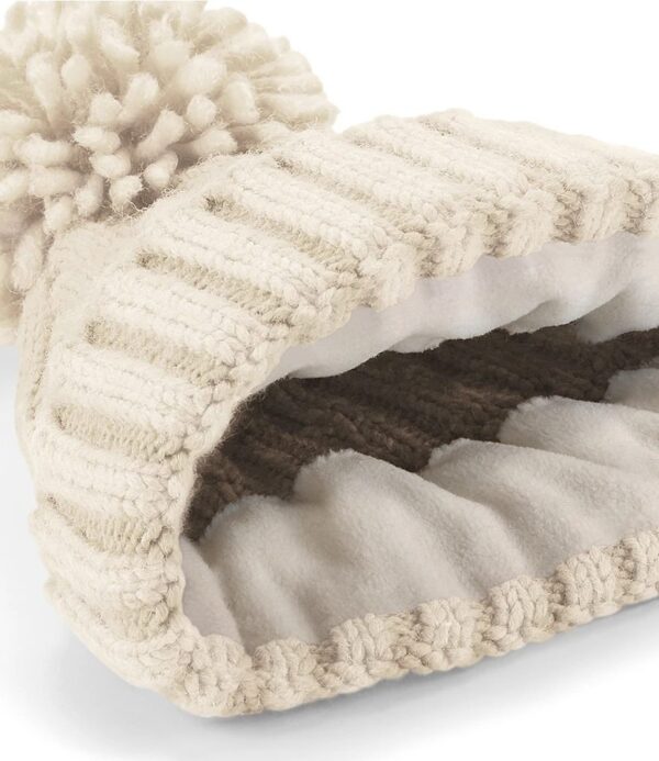 Cable Knit Melange Beanie, Oatmeal