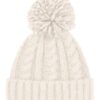 Cable Knit Melange Beanie, Oatmeal