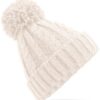 Cable Knit Melange Beanie, Oatmeal