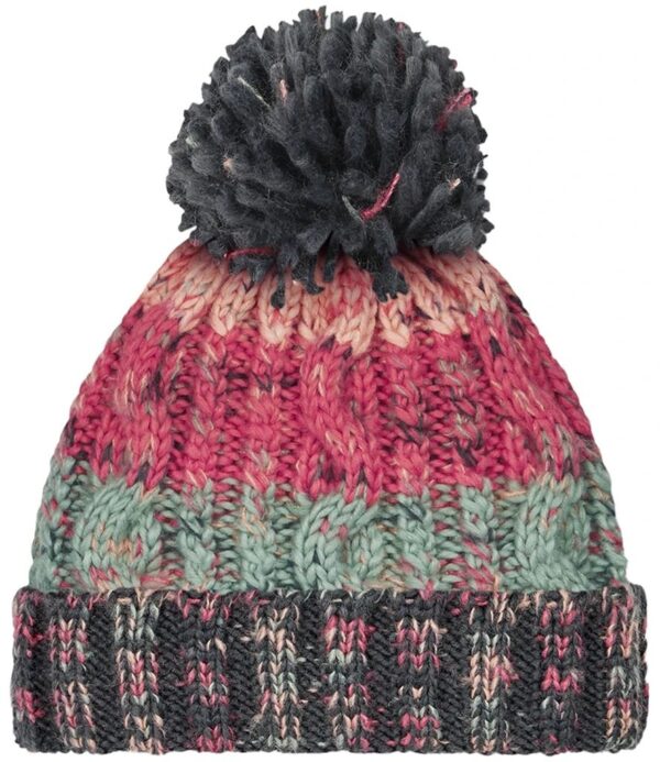 Corkscrew Pom Pom Beanie, Watermelon Breeze