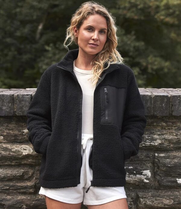 Full Zip Borg Fleece, Black
