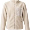 Full Zip Borg Fleece, Natural