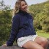 Full Zip Borg Fleece, Navy