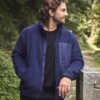 Full Zip Borg Fleece, Navy