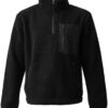 Quarter Zip Borg Fleece, Black