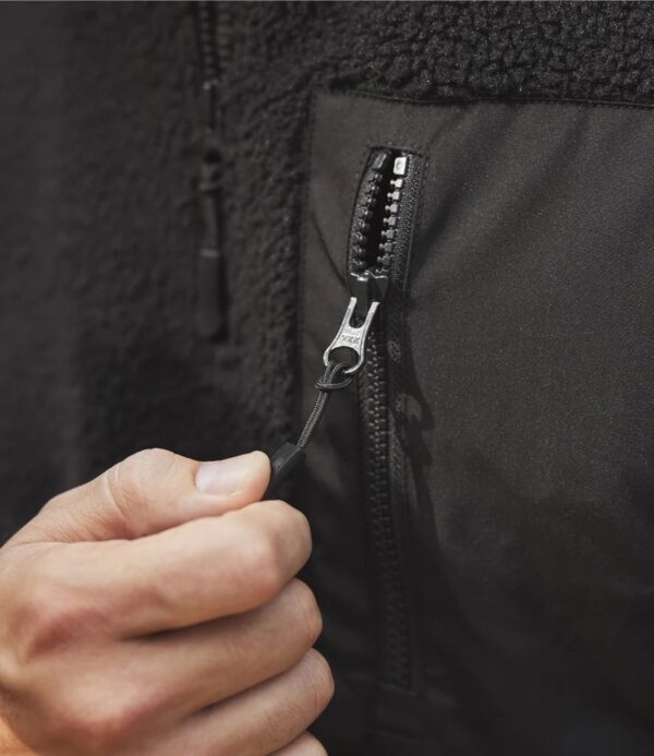 Quarter Zip Borg Fleece, Black