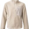 Quarter Zip Borg Fleece, Natural