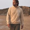 Quarter Zip Borg Fleece, Natural