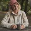 Quarter Zip Borg Fleece, Natural
