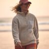 Quarter Zip Borg Fleece, Natural