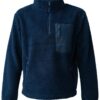 Quarter Zip Borg Fleece, Navy