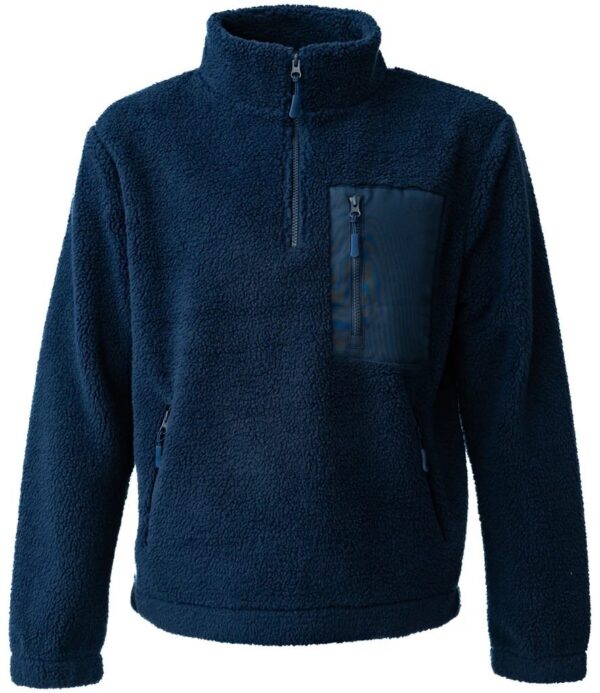 Quarter Zip Borg Fleece, Navy