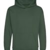 WH-BLANK-HD-KD-BottleGreen-front Kids Hoodie, Bottle Green