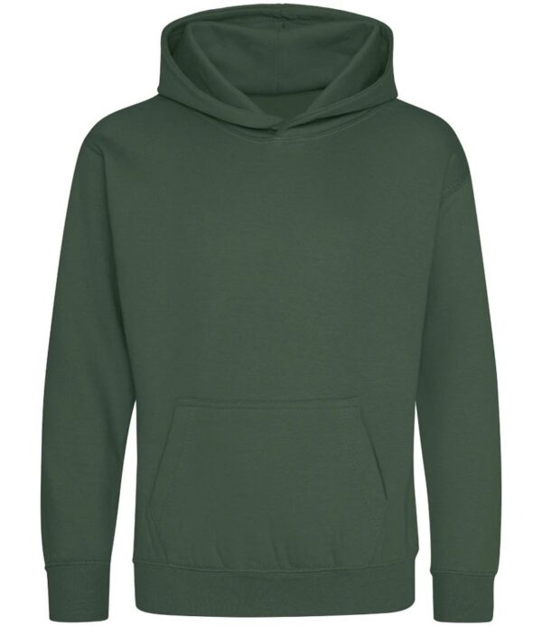 WH-BLANK-HD-KD-BottleGreen-front Kids Hoodie, Bottle Green
