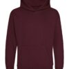 WH-BLANK-HD-KD-Burgundy-front Kids Hoodie, Burgundy