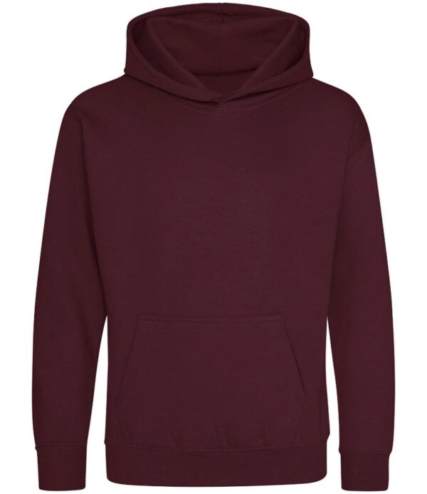 WH-BLANK-HD-KD-Burgundy-front Kids Hoodie, Burgundy