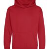 WH-BLANK-HD-KD-FireRed-front Kids Hoodie, Fire Red