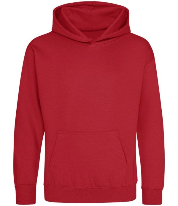 WH-BLANK-HD-KD-FireRed-front Kids Hoodie, Fire Red