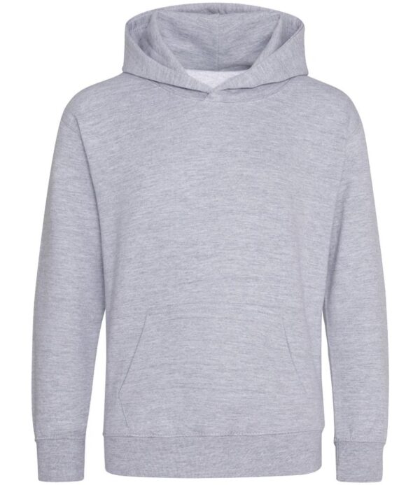 WH-BLANK-HD-KD-HeatherGrey-front Kids Hoodie, Heather Grey