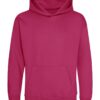 WH-BLANK-HD-KD-HotPink-front Kids Hoodie, Hot Pink