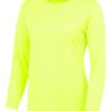 WH-BLANK-LS-LD-ElectricYellow-front Women's Sport Long Sleeve Tshirt, Electric Yellow