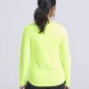 WH-BLANK-LS-LD-ElectricYellow-model-back Women's Sport Long Sleeve Tshirt, Electric Yellow