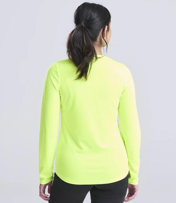 WH-BLANK-LS-LD-ElectricYellow-model-back Women's Sport Long Sleeve Tshirt, Electric Yellow