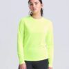 WH-BLANK-LS-LD-ElectricYellow-model-front Women's Sport Long Sleeve Tshirt, Electric Yellow