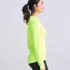 WH-BLANK-LS-LD-ElectricYellow-model-right Women's Sport Long Sleeve Tshirt, Electric Yellow