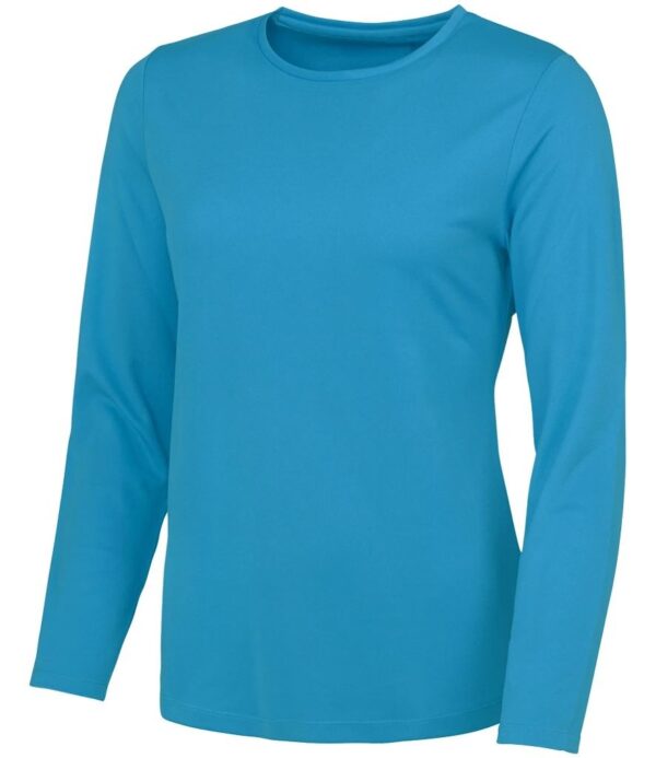 WH-BLANK-LS-LD-SapphireBlue-front Women's Sport Long Sleeve Tshirt, Sapphire Blue