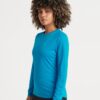WH-BLANK-LS-LD-SapphireBlue-model-right Women's Sport Long Sleeve Tshirt, Sapphire Blue
