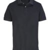 WH-BLANK-PL-UN-Black-front Polo Shirt, Black