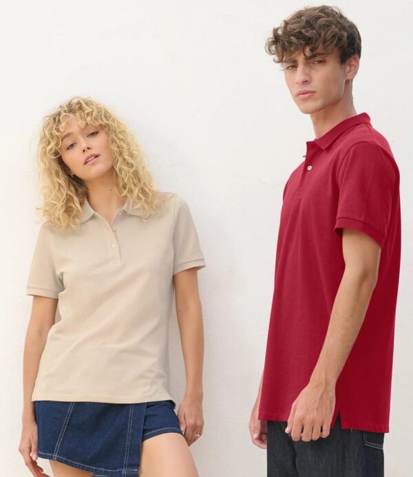 WH-BLANK-PL-UN-FolkRed-lifestyle2 Polo Shirt, Folk Red