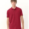 WH-BLANK-PL-UN-FolkRed-model-front Polo Shirt, Folk Red