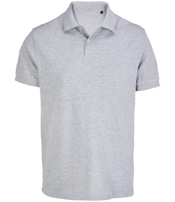 WH-BLANK-PL-UN-GreyMarl-front Polo Shirt, Grey Marl