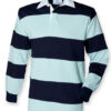 WH-BLANK-RG-UN-DuckEggNavy-front Striped Rugby Shirt
