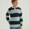 WH-BLANK-RG-UN-DuckEggNavy-model-front Striped Rugby Shirt