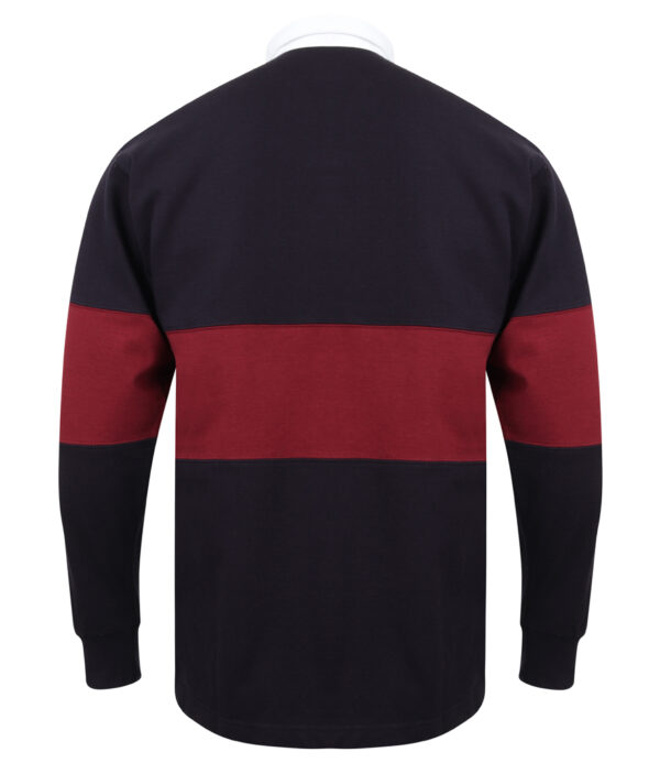 WH-BLANK-RG-UN-NavyBurgundy-back Panelled Rugby Shirt