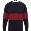 WH-BLANK-RG-UN-NavyBurgundy-front Panelled Rugby Shirt