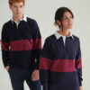 WH-BLANK-RG-UN-NavyBurgundy-lifestyle Panelled Rugby Shirt
