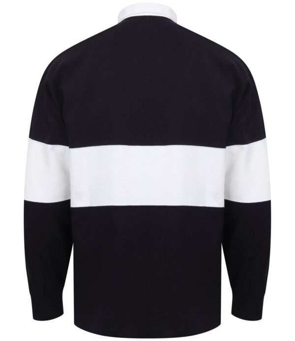 WH-BLANK-RG-UN-NavyWhite-back Panelled Rugby Shirt