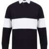 WH-BLANK-RG-UN-NavyWhite-front Panelled Rugby Shirt