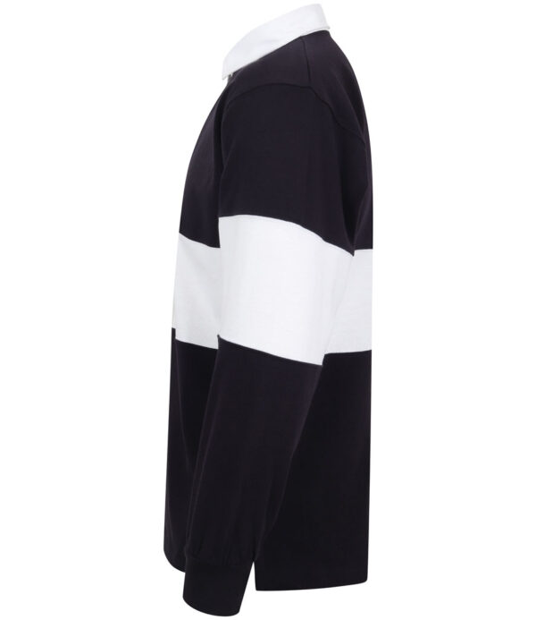 WH-BLANK-RG-UN-NavyWhite-left Panelled Rugby Shirt